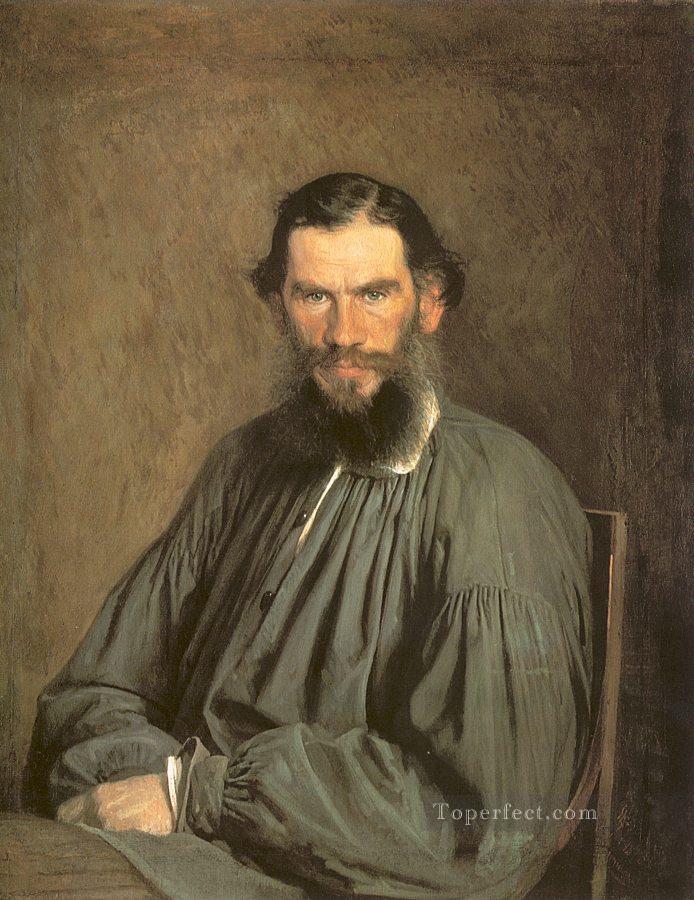Portrait of the Writer Leo Tolstoy Democratic Ivan Kramskoi Oil Paintings